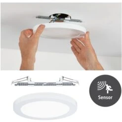Paulmann Flexibles LED-Ein/Aufbaupanel Cover-it Mit Sensor Weiß Matt Rund Ø225mm -Angebote Licht Welt Store 845763 2425 3