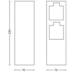 Philips Sockel-Doppelsteckdose Für Außen Auckland Edelstahl 23,2 Cm -Angebote Licht Welt Store 8718291455394 4795 02