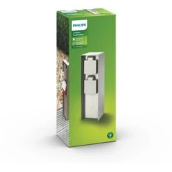 Philips Sockel-Doppelsteckdose Für Außen Auckland Edelstahl 23,2 Cm -Angebote Licht Welt Store 8718291455394 4795 03