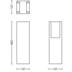 Philips MyGarden Ecomoods Sockelleuchte Anthrazit -Angebote Licht Welt Store 8719514385825 4795 04