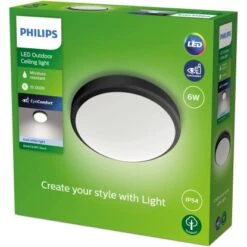 Philips Doris LED-Deckenleuchte Schwarz 6W 4000K -Angebote Licht Welt Store 8719514417892 4795 02