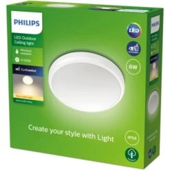 Philips Doris LED-Deckenleuchte Weiß 6W 2700K 5 Philips Doris LED-Deckenleuchte Weiß 6W 2700K -Angebote Licht Welt Store 8719514417915 4795 02