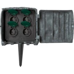 Gartensteckdose Steinoptik 4-fach Steckdose -Angebote Licht Welt Store 873673757 S03 201120 RET01