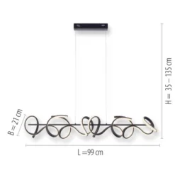 Leuchten Direkt LED-Pendelleuchte Curls Schwarz -Angebote Licht Welt Store 890214 2426 8