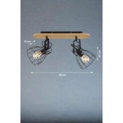 Fischer & Honsel Deckenleuchte Die 2x E27 Max. 40 W Schwarz-Holz FSC® 7 Fischer & Honsel Deckenleuchte Die 2x E27 Max. 40 W Schwarz-Holz FSC® -Angebote Licht Welt Store 890268 1546 4