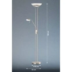Fischer & Honsel LED-Stehleuchte Pool TW 1x 28 W Nickel 3500 Lm -Angebote Licht Welt Store 890991 1546 4