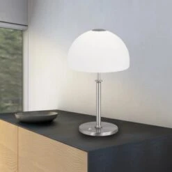 Fischer & Honsel LED-Tischleuchte Avignon 1x 13 W Weiß-Nickel 1500 Lm -Angebote Licht Welt Store 891068 1546 4