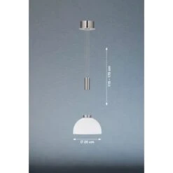 Fischer & Honsel LED-Pendelleuchte Avignon 1x 9 W Weiß-Nickel 1000 Lm 8 Fischer & Honsel LED-Pendelleuchte Avignon 1x 9 W Weiß-Nickel 1000 Lm -Angebote Licht Welt Store 891150 1546 3