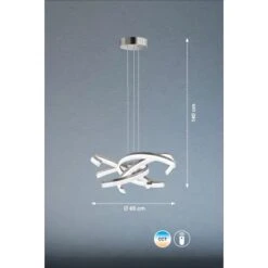 Fischer & Honsel LED-Pendelleuchte Sund TW 4x 8 W Weiß-Nickel 3400 Lm -Angebote Licht Welt Store 891183 1546 3
