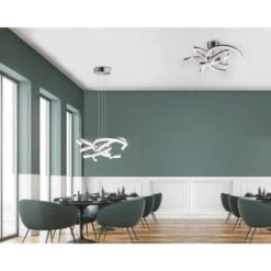 Fischer & Honsel LED-Pendelleuchte Sund TW 4x 8 W Weiß-Nickel 3400 Lm -Angebote Licht Welt Store 891183 1546 5