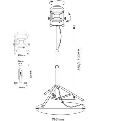 Luceco LED-Baustrahler Slimline Mittel 2 In 1 Mit Stativ 15 Luceco LED-Baustrahler Slimline Mittel 2 In 1 Mit Stativ – Bild 15