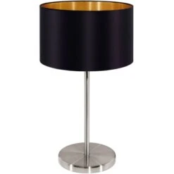 Eglo Tischleuchte Maserlo 1-flammig Schwarz-Gold E27 60 W -Angebote Licht Welt Store 9002759316273 3539 S 0001