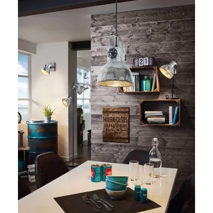 Eglo Hängeleuchte Barnstaple 1-flammig Schwarz Used Look Zink E27 40W 5 Eglo Hängeleuchte Barnstaple 1-flammig Schwarz Used Look Zink E27 40W – Bild 5