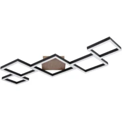 Globo LED-Deckenleuchte Kurio 1-flammig Schwarz Matt 1200 X 600 X 75 Mm 12 Globo LED-Deckenleuchte Kurio 1-flammig Schwarz Matt 1200 X 600 X 75 Mm -Angebote Licht Welt Store 9007371405794 3749 S 02