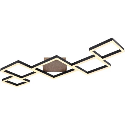 Globo LED-Deckenleuchte Kurio 1-flammig Schwarz Matt 1200 X 600 X 75 Mm 6 Globo LED-Deckenleuchte Kurio 1-flammig Schwarz Matt 1200 X 600 X 75 Mm – Bild 6