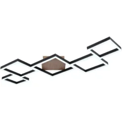 Globo LED-Deckenleuchte Kurio 1-flammig Schwarz Matt 1200 X 600 X 75 Mm 16 Globo LED-Deckenleuchte Kurio 1-flammig Schwarz Matt 1200 X 600 X 75 Mm -Angebote Licht Welt Store 9007371405794 3749 S 06