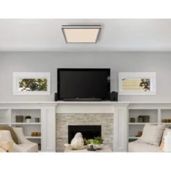 Globo LED-Deckenleuchte Jessy 1-flammig Schwarz Matt 450 X 450 X 80 Mm