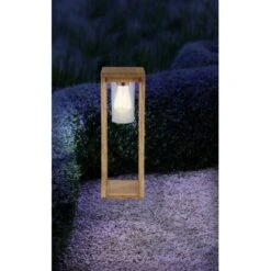 Globo Außenleuchte Candela 1-flammig Holzoptik 150 X 150 X 500 Mm