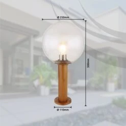 Globo Außenleuchte Ossy 1-flammig Holzoptik 250 X 500 Mm -Angebote Licht Welt Store 9007371426560 3749 S 07