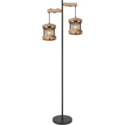 Globo Stehlampe Jeanie 2-flammig Schwarz Matt 610 X 240 X 1500 Mm -Angebote Licht Welt Store 9007371429769 3749 S 04