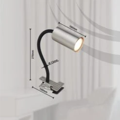 Globo Klemmstrahler Robby 1-flammig Nickel Matt 290 X 100 X 415 Mm -Angebote Licht Welt Store 9007371430888 3749 S 03