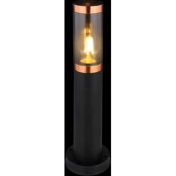 Globo Außenleuchte Boston 1-flammig Schwarz Rauchfarben 127 X 450 Mm -Angebote Licht Welt Store 9007371430925 3749 S 02