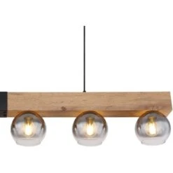 Globo Pendelleuchte Moitas 6-flammig Schwarz Matt-Rauchfarben 140 X 15 X 120 Cm -Angebote Licht Welt Store 9007371430970 3749 CU 01