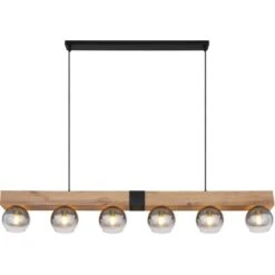 Globo Pendelleuchte Moitas 6-flammig Schwarz Matt-Rauchfarben 140 X 15 X 120 Cm -Angebote Licht Welt Store 9007371430970 3749 S 05