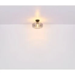 Globo Deckenleuchte 1-flammig Schwarz Matt-Rauchfarben 280 X 205 Mm -Angebote Licht Welt Store 9007371432226 3749 S 05