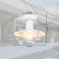 Globo Außenleuchte Linda 1-flammig Weiß 236 X 215 Mm -Angebote Licht Welt Store 9007371436323 3749 S 07