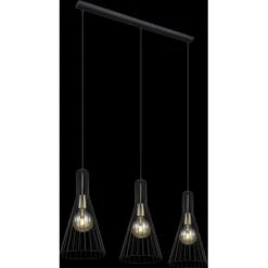 Globo Pendelleuchte Milli 3-flammig Schwarz 840 X 200 X 1200 Mm -Angebote Licht Welt Store 9007371436385 3749 S 02