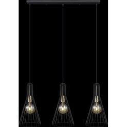 Globo Pendelleuchte Milli 3-flammig Schwarz 840 X 200 X 1200 Mm -Angebote Licht Welt Store 9007371436385 3749 S 05
