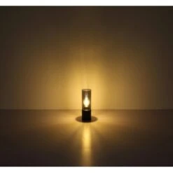 Globo Tischlampe Annika 1-flammig Schwarz Matt-Rauchfarben 90 X 300 Mm -Angebote Licht Welt Store 9007371436767 3749 S 04