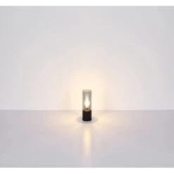 Globo Tischlampe Annika 1-flammig Schwarz Matt-Rauchfarben 90 X 300 Mm -Angebote Licht Welt Store 9007371436767 3749 S 05