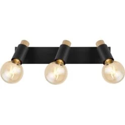 Globo Strahler Matti 3-flammig Schwarz Matt 485 X 80 X 145 Mm -Angebote Licht Welt Store 9007371436873 3749 S 06