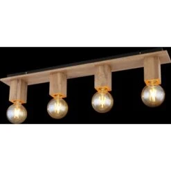 Globo Deckenleuchte Erna 4-flammig Schwarz Matt 800 X 100 X 135 Mm -Angebote Licht Welt Store 9007371439133 3749 S 02