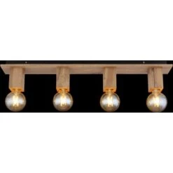 Globo Deckenleuchte Erna 4-flammig Schwarz Matt 800 X 100 X 135 Mm -Angebote Licht Welt Store 9007371439133 3749 S 05