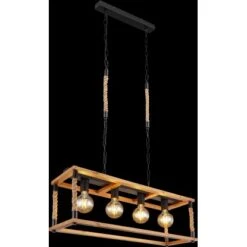 Globo Pendelleuchte Vernon 4-flammig Schwarz 800 X 250 X 1200 Mm -Angebote Licht Welt Store 9007371439300 3749 S 02