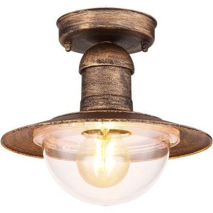 Globo Außenleuchte Linda 1-flammig Rostfarben 236 X 215 Mm 2 Globo Außenleuchte Linda 1-flammig Rostfarben 236 X 215 Mm – Bild 2