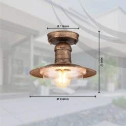 Globo Außenleuchte Linda 1-flammig Rostfarben 236 X 215 Mm 15 Globo Außenleuchte Linda 1-flammig Rostfarben 236 X 215 Mm -Angebote Licht Welt Store 9007371439324 3749 S 07