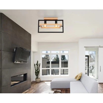 Globo Deckenleuchte Erica 2-flammig Dunkelbraun 460 X 210 X 280 Mm 1 Globo Deckenleuchte Erica 2-flammig Dunkelbraun 460 X 210 X 280 Mm