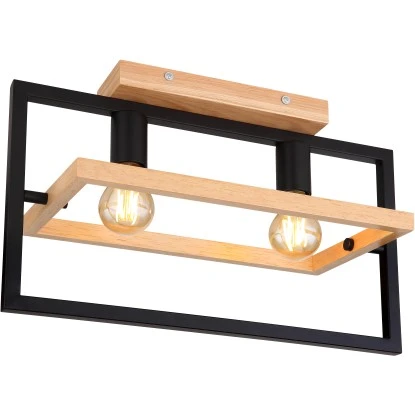 Globo Deckenleuchte Erica 2-flammig Dunkelbraun 460 X 210 X 280 Mm 2 Globo Deckenleuchte Erica 2-flammig Dunkelbraun 460 X 210 X 280 Mm – Bild 2