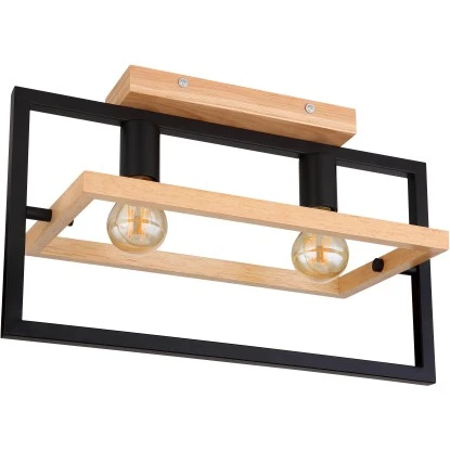 Globo Deckenleuchte Erica 2-flammig Dunkelbraun 460 X 210 X 280 Mm 3 Globo Deckenleuchte Erica 2-flammig Dunkelbraun 460 X 210 X 280 Mm – Bild 3