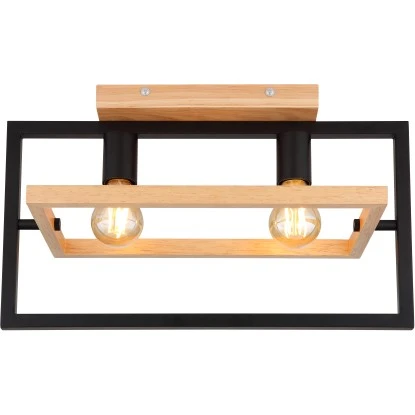 Globo Deckenleuchte Erica 2-flammig Dunkelbraun 460 X 210 X 280 Mm 4 Globo Deckenleuchte Erica 2-flammig Dunkelbraun 460 X 210 X 280 Mm – Bild 4