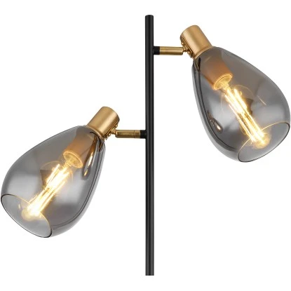 Globo Stehlampe Fanni 2-flammig Schwarz Matt-Rauchfarben 340 X 250 X 1600 Mm 8 Globo Stehlampe Fanni 2-flammig Schwarz Matt-Rauchfarben 340 X 250 X 1600 Mm – Bild 8