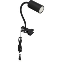 Globo Klemmstrahler Robby 1-flammig Schwarz Matt 290 X 100 X 415 Mm -Angebote Licht Welt Store 9007371439881 3749 S 02