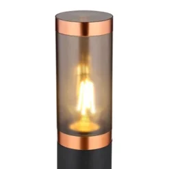 Globo Außenleuchte Boston 1-flammig Schwarz Rauchfarben 127 X 800 Mm -Angebote Licht Welt Store 9007371439911 3749 CU 01