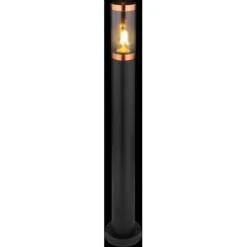 Globo Außenleuchte Boston 1-flammig Schwarz Rauchfarben 127 X 800 Mm -Angebote Licht Welt Store 9007371439911 3749 S 02