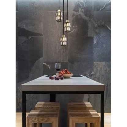 Globo Pendelleuchte Wolli 3-flammig Schwarz Matt Rauchfarben 250 X 1200 Mm 1 Globo Pendelleuchte Wolli 3-flammig Schwarz Matt Rauchfarben 250 X 1200 Mm