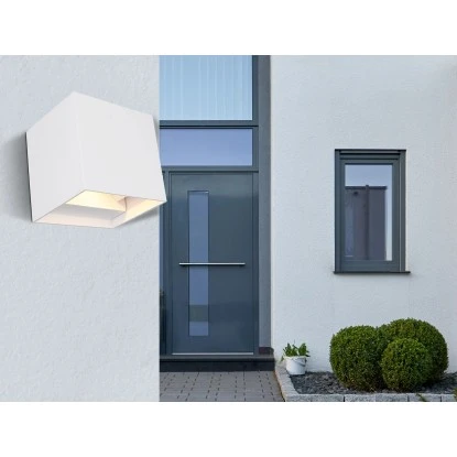 Globo LED-Außenleuchte Veronika 1-flammig Weiß 100 X 100 Mm 1 Globo LED-Außenleuchte Veronika 1-flammig Weiß 100 X 100 Mm